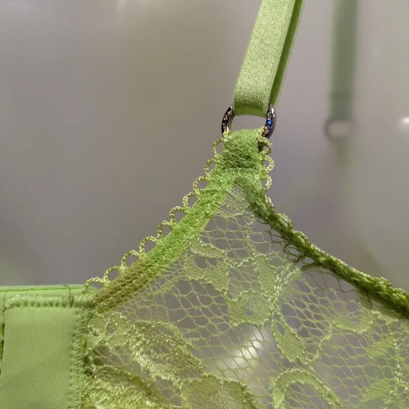 Honey Birdette Whitney Bra - 34C, Apple Green - Picture 8 of 12